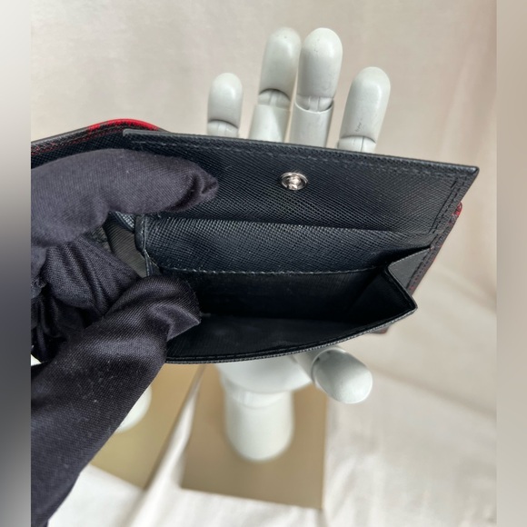 PRADA Hibiscus Print Saffiano Leather Wallet / Coin Purse - Picture 6 of 7